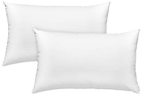 sleepling 197137 Federkissen Inlet Sofakissen Füllkissen Zierkissen, 100% Baumwolle, Downpass, Made in EU, 60 Grad waschbar, 40 x 60 cm, weiß