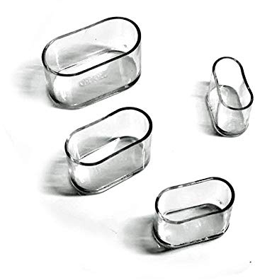 Coprigambe Sedia,Cuscinetti Piedi Ovali In Silicone Cuscini Tavolo Protezioni Graffi Sul Pavimento,8-24 pcs-Trasparente/24Pcs 15X30Mm