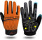 Fitness Handschuhe Herren Vollfinger Damen Traininghandschuhe Kraftsport Fitnesshandschuhe Handgelenkschutz Rutschfest Sporthandschuhe, für Bodybuilding Gym Krafttraining Training (Orange, XL)