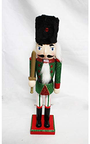 Russo Tessuti Soldatino Burattino Schiaccianoci Legno Natale Natalizio h 36 cm Decorazione-Variante 3