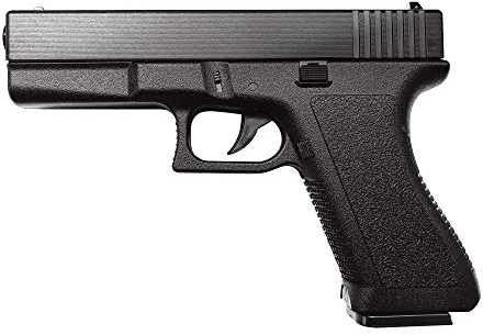 Rayline RV307 Schwarz ABS Softair Pistole (Federdruck) Gewicht 200 g, 6mm Kaliber, Farbe: Schwarz, (unter 0,5 Joule - ab 14 Jahre)