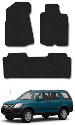 Fits Honda CR-V (2002-2006) Carpet Car Mats | Black Edge Trim Tailored Fit Floor Mats Full Coverage Protection Accessories Easy Clean Anti Slip Made in the UK