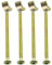 Half Moon M6 Threaded Washers With Furniture Connecting Bolts For Bunk Beds & Baby Cots 100mm (4 Bunk Bed Bolts + 4 Half Moon Nuts)