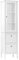 kleankin Armario Alto para Baño Mueble Columna de Baño con 1 Puerta de Cristal Estantes Ajustables y 2 Cajones Multiusos para Salón Cocina 43x35x160 cm Blanco
