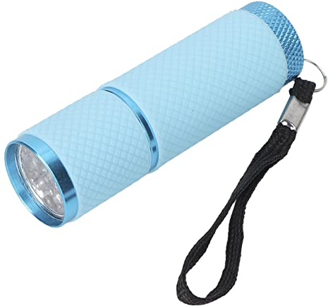 ZJchao Lampada per Unghie a Torcia, Mini Lampada per Unghie a Dito Singolo a LED UV per Unghie in Gel Portabilità a Torcia a 9 LED Asciugatrice per Unghie Macchina per Nail Art Strumenti Luce UV(Blu)