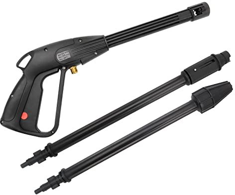 BEARFORCE Boquilla pistola repuesto, pistola de agua de alta presión con varita de chorro variable y varita turbo, compatible con algunas de las lavadoras de presión eléctricas Mrliance Homdox