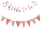 JGA Deko Accessoires Bride to be Banner Rosegold, Braut to be Deko Girlande Banner Doppelseitige Partydeco Banner Bride Hochzeitsbanner Draußen JGA Deko Frauen Junggesellinnenabschied für Party Braut