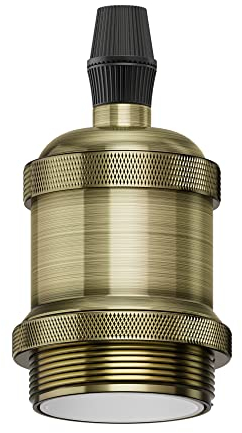 ledscom.de E27 Fassung RETRA, gold, 230V AC, max. 60W