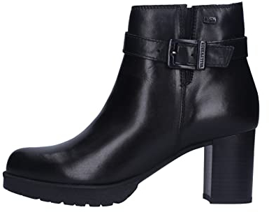 Valleverde Tronchetto Donna 49362 in Pelle Nero Modello Casual. Una Calzatura Comoda Adatta per Tutte Le Occasioni. Autunno-Inverno 2022. EU 38