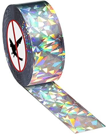 GAROMIA 80m*2.4cm Vogelabwehr Vogelband Abschreckung Vogel Abschreckung Reflektierendes Vogelabwehrband Abweisend Band Reflektorband Vogel Abweisend Band für Protect Häuser Gärten und Höfe