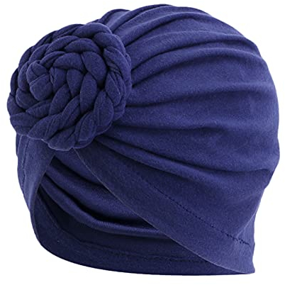 Turban Damen,Damen Frauen Baumwolle Bandana Turban Cap Hijab Kopftuch Muslimische Bonnet Kopfbedeckung Halstuch Atmungsaktiv UV Schutz Pirat Mütze Bunter Diamant Indische Hüte Kappe Beanie Hut - Haar