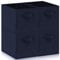 Amazing Tour 4 PCS Cube Storage Boxes 33x38x33 Foldable Fabric with Handles Collapsible for Home Office Nursery Organiser - Clothes Basket Containers, Navy Blue