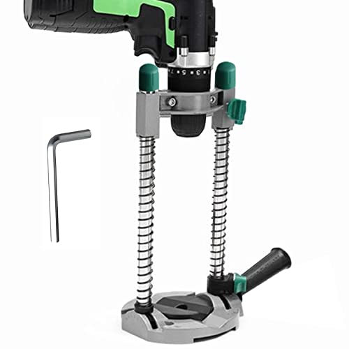 HEPVET Drill Guide Attachment | 45 Degrees Rotary Drill Positioning Bracket | Woodworking Tool Movable Drill Press Stand Heavy Duty Multi-Angle Guide Sturdy Drill Guide for Wall