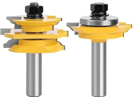 2 teile/satz Glas Schrank Tür Schiene Und Stile Router Bits 12mm 12,7mm Schaft Wiederherstellbar Perle Glas Tür Fräser set for Holzbearbeitung (Size : 12MM)