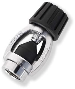 JUSTOOP Adapter für Tauchen, DIN-zu-Joch-Adapter, Tauchregler auf Joch, Konverter-Adapter mit Staubschutz, Tauchausrüstung für erste Stufe Adapter und Reglerumwandlung, 250 bar, 3300 PSI