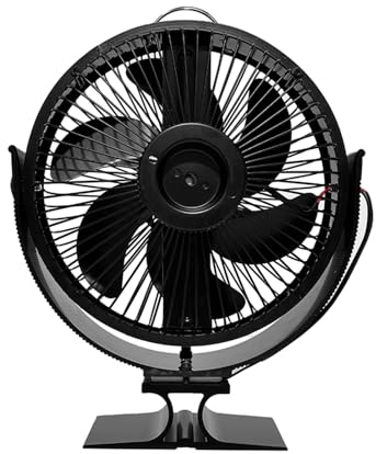 Praktischer wärmebetriebener Ofenventilator für Holzofen optimieren Wärmeeffizienz mit Echtzeit-Überwachung keine Batterien erforderlich Legierung