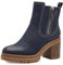 s.Oliver Damen Stiefeletten mit Absatz mit Reißverschluss Vegan, Blau (Navy), 40 EU
