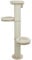 RL24 - Kratzbaum K2 – Katzenbaum mit 3 Plattformen & Plüschkissen in beige – Katzenkratzbaum mit Sisalteppich an der Kratzsäule – Kratzstamm ø 22cm – Höhe 187cm – Katzenmöbel