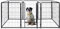 Froadp 8-TLG Welpenauslauf Hundezaun mit Tür Welpenlaufstall 65 x 80 cm Laufgitter Tierlaufstall Freigehege Gehege Welpenzaun Hundeauslauf Freilaufgehege Zaun Laufstall für Hund