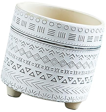 BESPORTBLE Blumentopf Aus Zement Mit Antirutschmatte Moderner Pflanzer Für Sukkulenten Für Büro Balkon Deko-Element Für Zuhause