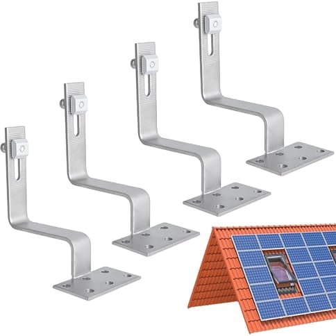 Photovoltaik-Dachhaken – Montagezubehör für Solarmodule, Solardachhalterungen aus Aluminiumlegierung | Sichere Solarpanel-Befestigung, hochfeste, einfach zu installierende Solarpanel-Dachhaken