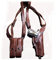 ANSNOW Pistolenholster Aus Pu-Leder – Taktischesen-Schulterholster – Vintage, Verdecktesenholster Mit Doppelter Schulter – Cosplay-Halloween-Kostümzubehör/Braun/20 X 15 cm