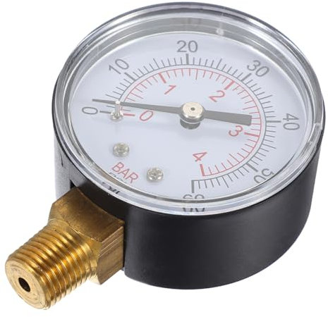 PHENOFICE Druckmessgerät Für Schwimmbäder Wasserdruckmesser Poolversorgung Kompakt Robust Langanhaltend