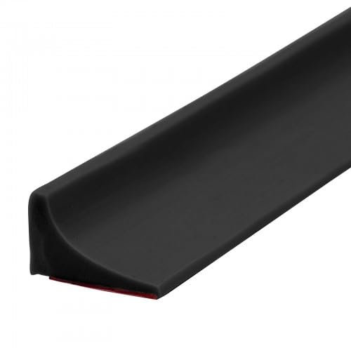 100cm Joint Porte Douche, Seuil De Douche Barrage D'eau De Douche Pliable, Silicone Joint Douche Water Stop, Joint Etancheite Douche, Joint Porte Douche en Silicone Autocollant (Noir)