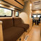 SYLC Bezüge Für Wohnwagenpolster Jacquard, rutschfeste Wohnmobil Sitzbezüge Mit 2 Cord, Sofa Sitzkissenbezug Für Schonbezug Wohnwagen Polster (Brown,W 95-115 cm, D 45-65 cm)