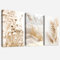 3 Pcs Beige Löwenzahn Pampasgras Salbei Mit Rahmen Leinwand Bilder Küstenstrand Landschaft Bild auf Leinwand Malerei Wandbilder Wohnzimmer Schlafzimmer Badezimmer Wanddeko 90x40cm (12x16x3pcs)