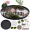 WEBEEDY DIY Rundes Zen Garten Set Mini Japanischer Sandgarten Für Den Schreibtisch Tischplatte Felsen Sand Meditierender Zen Sandkasten Für Erwachsene Büro Schreibtisch Zen Dekor 22.6x22.6cm