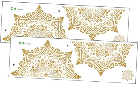 1 Satz Wandaufkleber Einstellbar Dekoration Diva Draht Wandaufhänger Soja Schlafzimmer Wandtattoos Küche Wandtattoos Mandala-wandtattoo Mandala-aufkleber Für Zuhause Pvc Golden 2st jojofuny