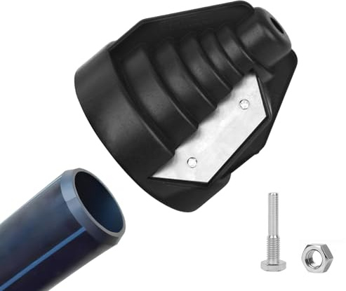 LgowithU Kunststoffrohr-Fasenwerkzeug, Rohr-Entgratungswerkzeug für 20, 25, 32, 40, 50, 63mm Kunststoffrohre, Rohrentgrater, Entgrater für PVC, PP, PE Rohre, mit Bohreranschluss für Handbohrmaschine