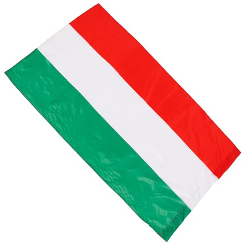 GLEAVI Cape Drapeau National Hongrois 90x150 Cm en Polyester Léger Œillets, Drapeau Hongrie Extérieur Décoratif pour Fêtes Nationales et Jardin