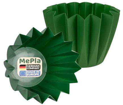 MePla - 10 Stück - Umtopf Adonis ø11 - Dunkelgrün - Bruchsicher, UV-beständig & wetterfest – Pflanztopf Made in Germany für innen & außen