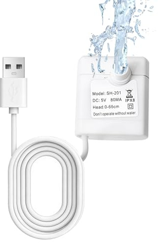 Mini Bomba de Fuente para Gatos, Bomba de Fuente de Agua para Mascotas | Repuesto Fuente de Agua para Gatos, Motor sin Escobillas de CC, Flujo Ajustable Silencioso Extraíble de 5 V para Reemplazo