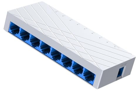 Fahoujs 8 Port 1000Mbps Networking Switcher Intelligent RJ45 Ethernet for Router PC Home Networking Switcher
