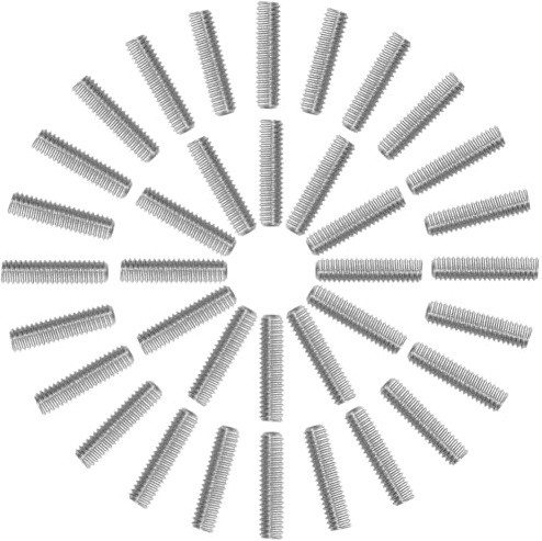 Generisch 100 Stück Kohlenstoffstahl Gewindestift ohne Kopf mit Innengewinde Silber Breite Kompatibilität und Verhinderung Des Lockerwerdens für Türgriffreparatur und Geräte