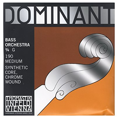 Thomastik single string for double bass 3/4 dominant - G string nylon core, chrome wound, orchestral tuning, medium