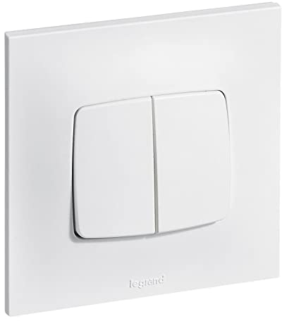 Legrand leg91326 Neptune - Interruptor doble (1380 W, 230 V), color blanco