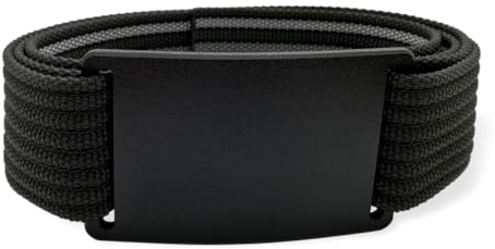 cleverbelt Gürtelset 'Black Ninja', schwarz, Aluminium (L, Schwarz)