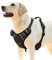 HEELE Dog Harness, Reflective Dog Harness with Padded Handle Control, 2 Metal Rings, Harness for Small Medium and Large Dogs, Black, L