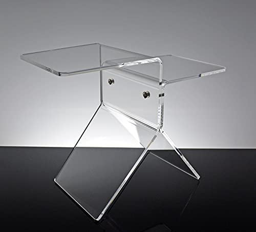 Slato Niedriger Couchtisch für Wohnzimmer, modernes Design aus Plexiglas, transparent, Dioniso