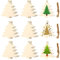 MAINOSHY 30PCS Wooden Christmas Ornaments - Baubles, Wood Slices, Tree Shape Hanging Decorations for DIY Crafts