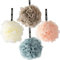 Kanyka 4 PCS Éponge de Douche, Boule de doucheBain Douche Éponge éponges de bain exfoliantes, Fleurs de Bain aux hommes et aux femmes pour exfolier