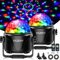 YAZEKY Discokugel Partylicht Disco Licht - 360° Rotierende Musikgesteuert LED Discolicht Mit Fernbedienung, 4m/13ft USB Kabel RGB Dynamisch Ball lights für KTV, DJ, Party, Kinder, Bar Deko(2 Stück)
