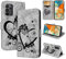 CASAFUNY Handyhülle für Samsung Galaxy A23 5G/4G, Hülle Tasche PU Leder Flip Case Brieftasche Kartenfach Klapphülle Handytasche Case Schutzhülle für Samsung Galaxy A23 5G/A23 4G/M23 5G, Schwarz