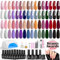 Beetles Gel Nail Polish Kit With UV Light - 53 Pcs Starter Set, 32 Colors Pink Blue Red Glitter Soak Off Base Top Coat Builder Blooming Gel Summer Manicure Gifts for Women