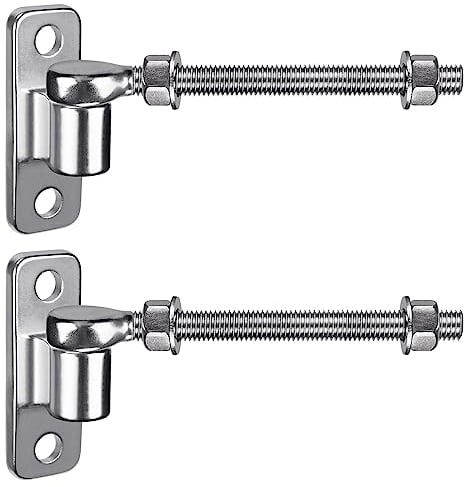 Insaga Torscharnier M12, 2er Schwerlast Gartentor Scharnier 16mm Kloben J-haken zu Bolzen mit Augen Platte Edelstahl Zauntor Torangel Verstellbar zum Schraube für Bauernhof Tor/Feld/Holzzaun, 200mm