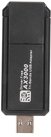 ASHATA WiFi 6E USB Netzwerkadapter, USB 3.0 WiFi Karte, 2,4 G 5 G 6 G 3 Band 3000 Mbit/s USB Netzwerkkarte 802.11ax WiFi6E Netzwerkadapter für 10 11